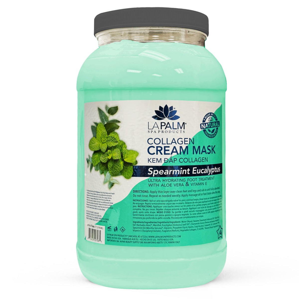 Masque Crème Collagène La Palm 1G - Menthe Verte Eucalyptus LP564