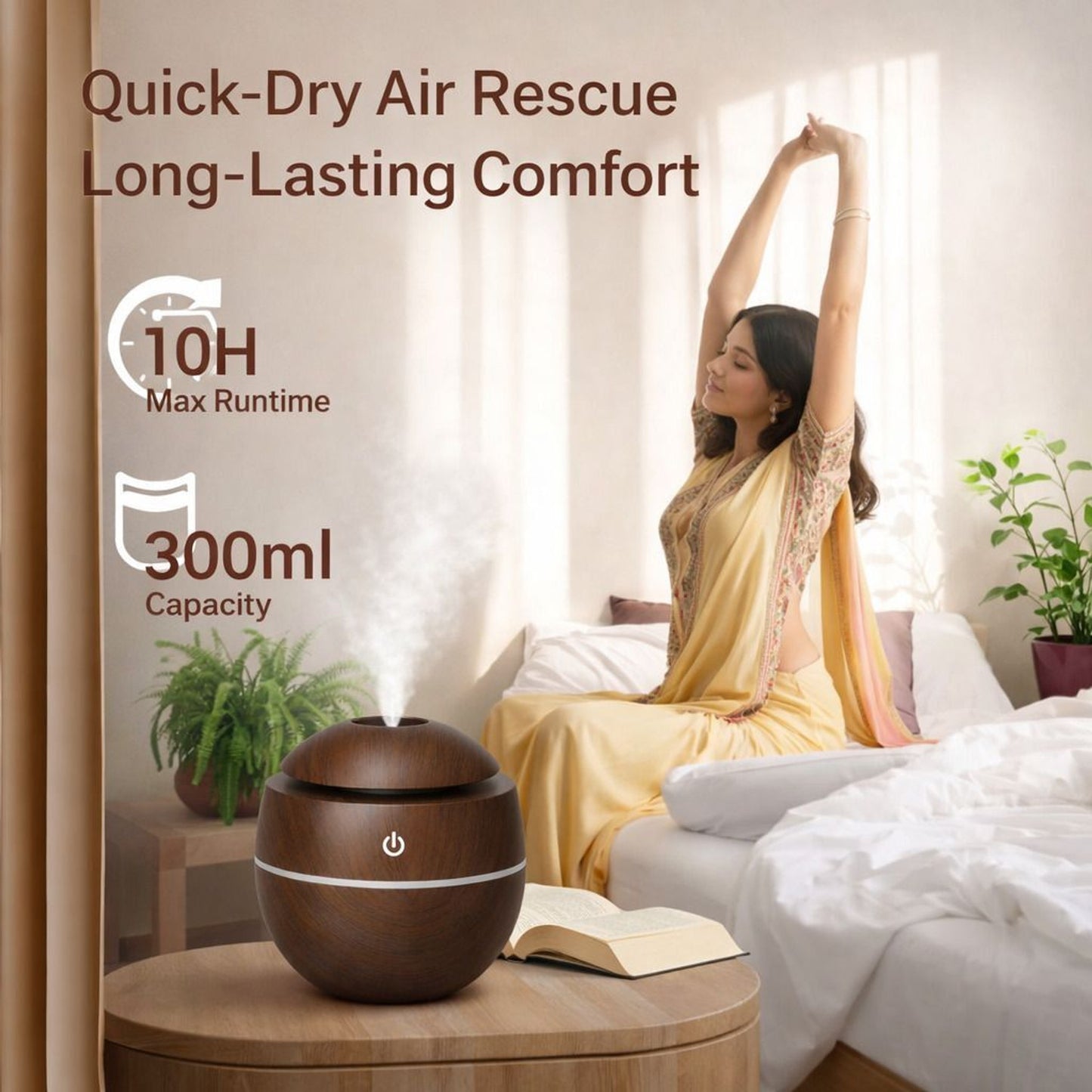 Tik Tok Ultrasonic Humidifier Aroma Therapy Difuser 26745