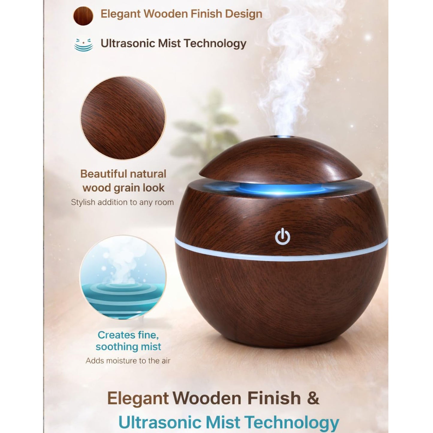 Tik Tok Ultrasonic Humidifier Aroma Therapy Difuser 26745