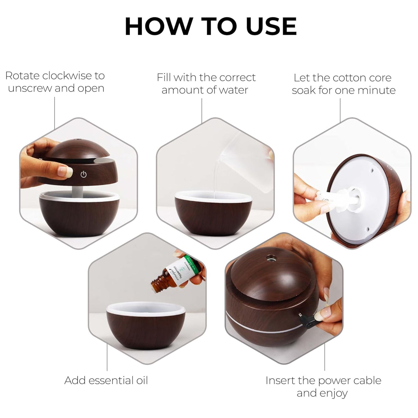 Tik Tok Ultrasonic Humidifier Aroma Therapy Difuser 26745