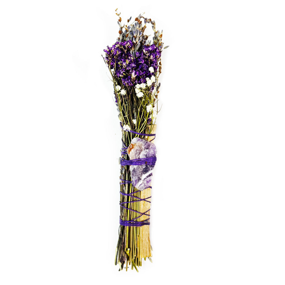 Amethyst, Lavender and Palo Santo Smudge Stick 11593