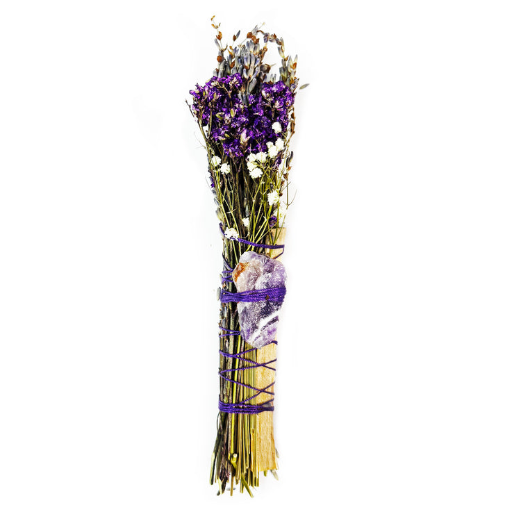 Amethyst, Lavender and Palo Santo Smudge Stick 11593