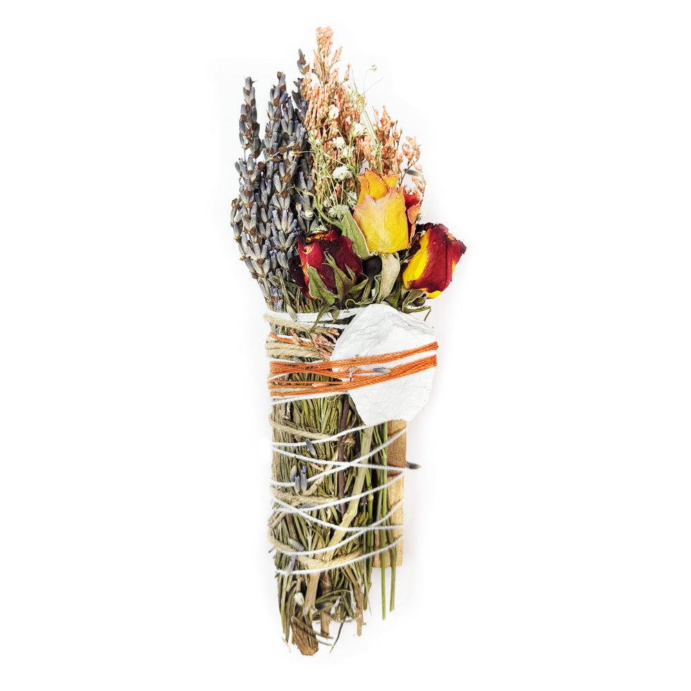 White Howlite Palo Santo Rosemary Sage Lavender Smudge stick
