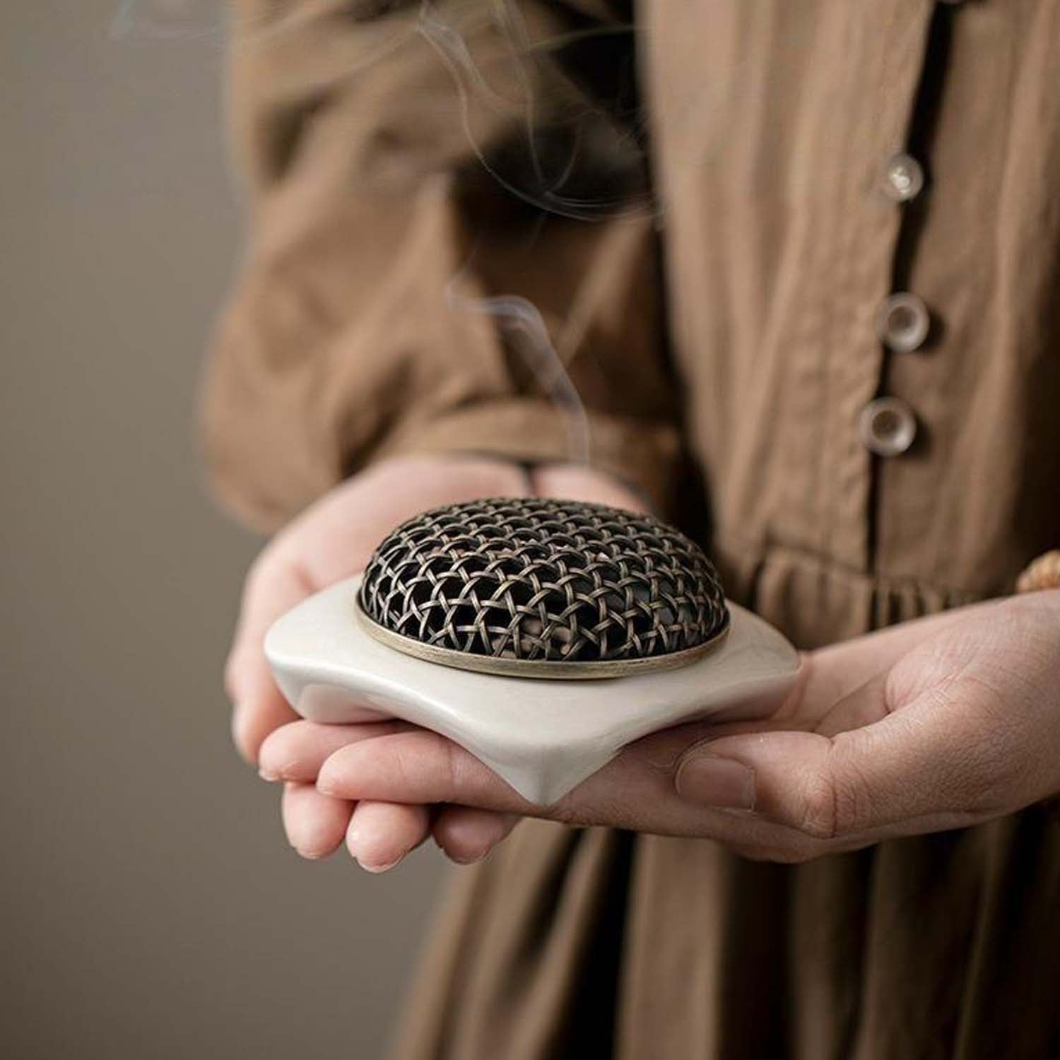 HAKU Zen Ceramic Incense Burners - Square 50714