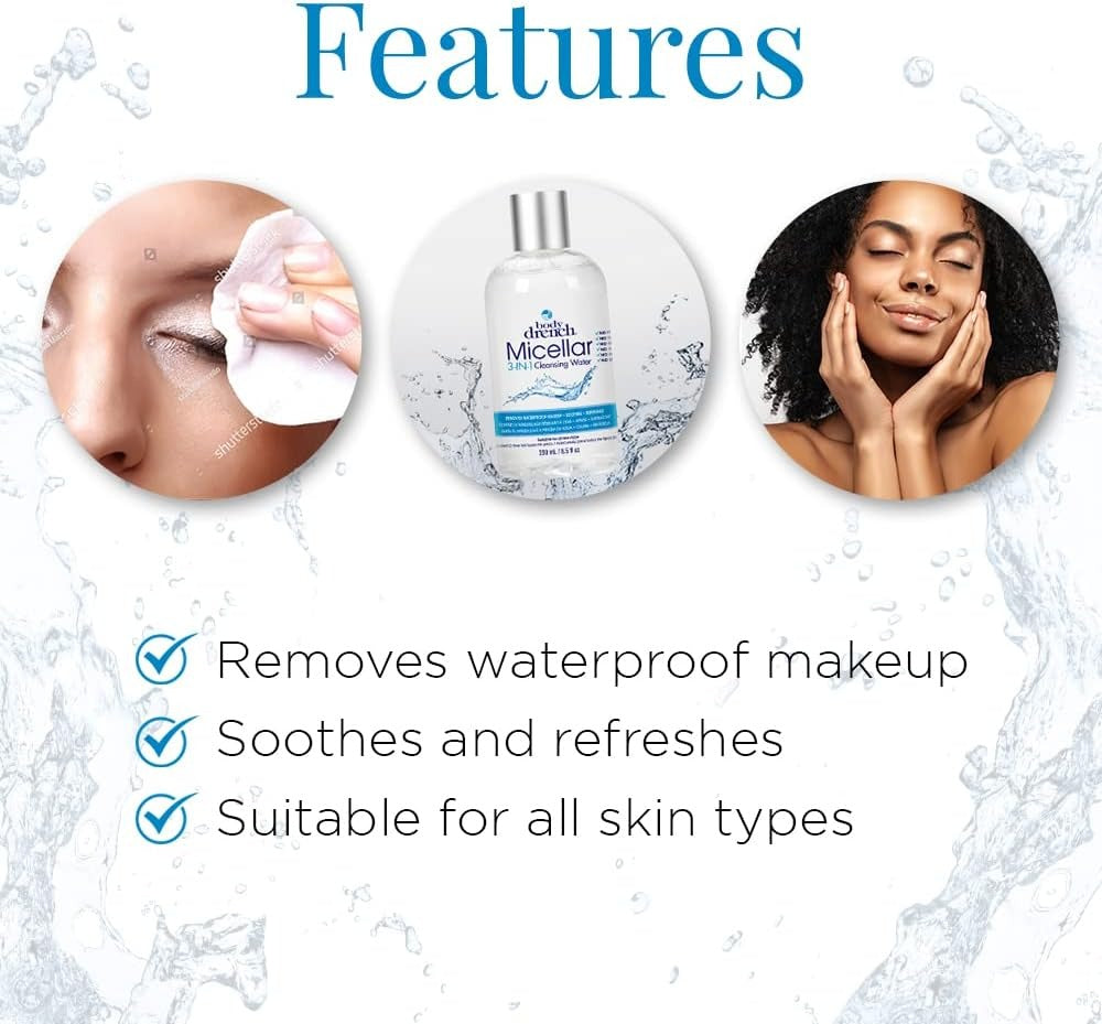 Bodydrench Micellar 3-IN-1 Cleansing Water 8.5 fl oz - 67743