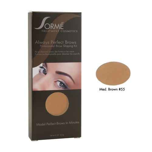 Sorme Kit de Maquillage pour Sourcils Toujours Parfaits 3,4g - Brun Moyen 55