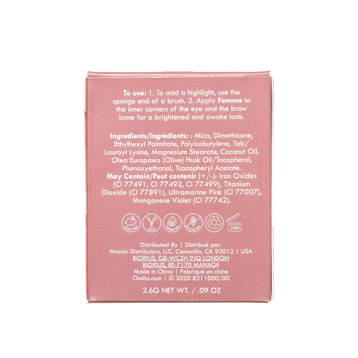 Chella Femme Refill Eyeshadow Pearl - Pearl-esque 2,6g 2110