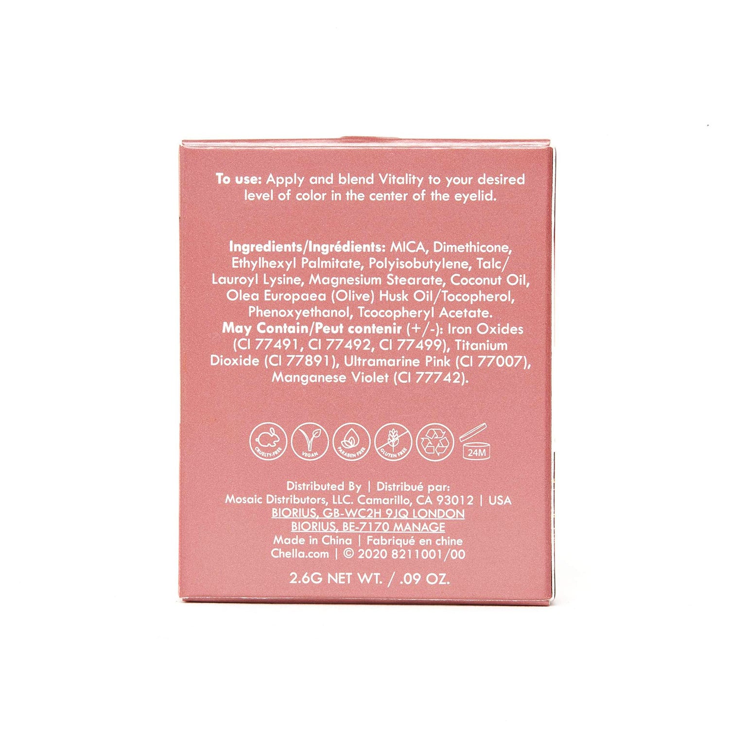 Chella Vitality Refill Eyeshadow Pearl - Golden 2.6g 211001