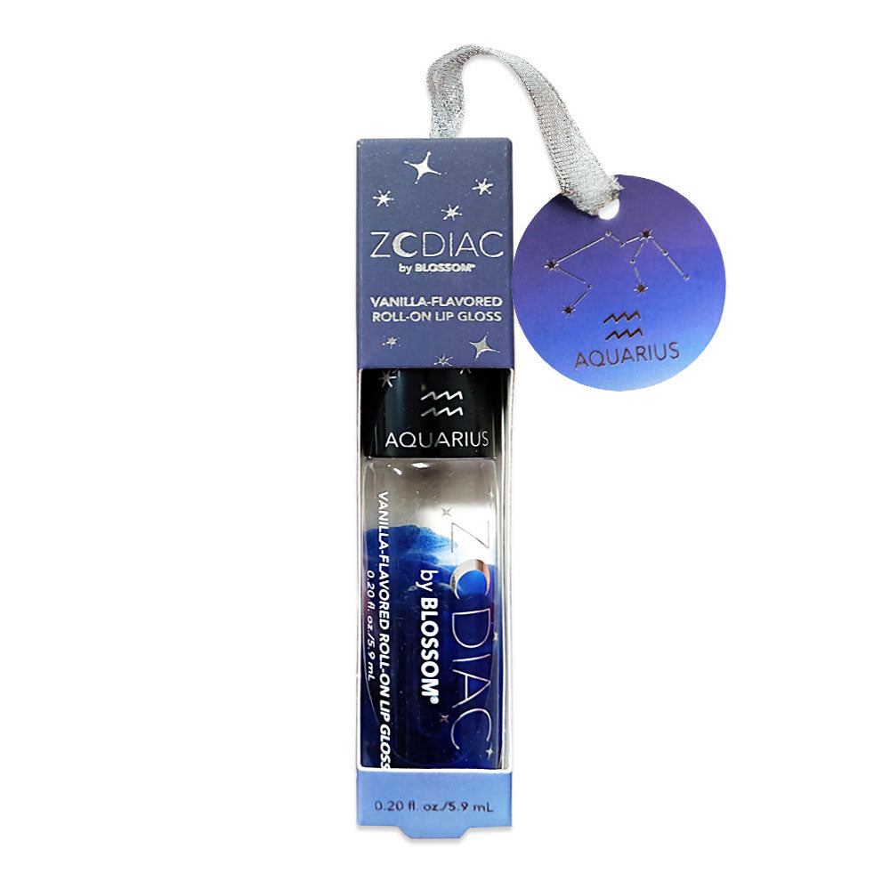 Blossom Zodiac Roll-on Lip Gloss Ornament Box - Aquarius