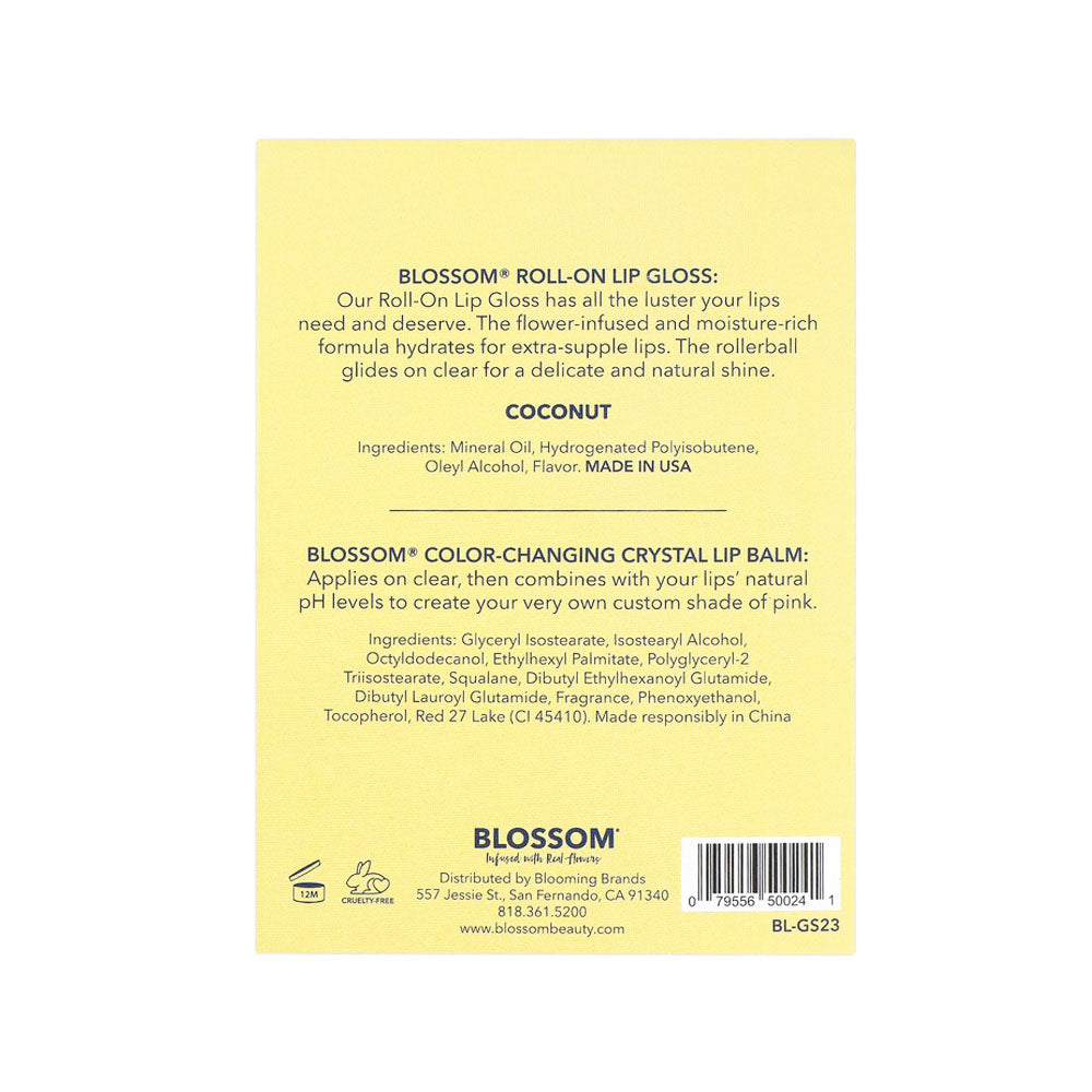Blossom Roll-on Lip Gloss/Lip Balm Gift Set BLGS23 50024