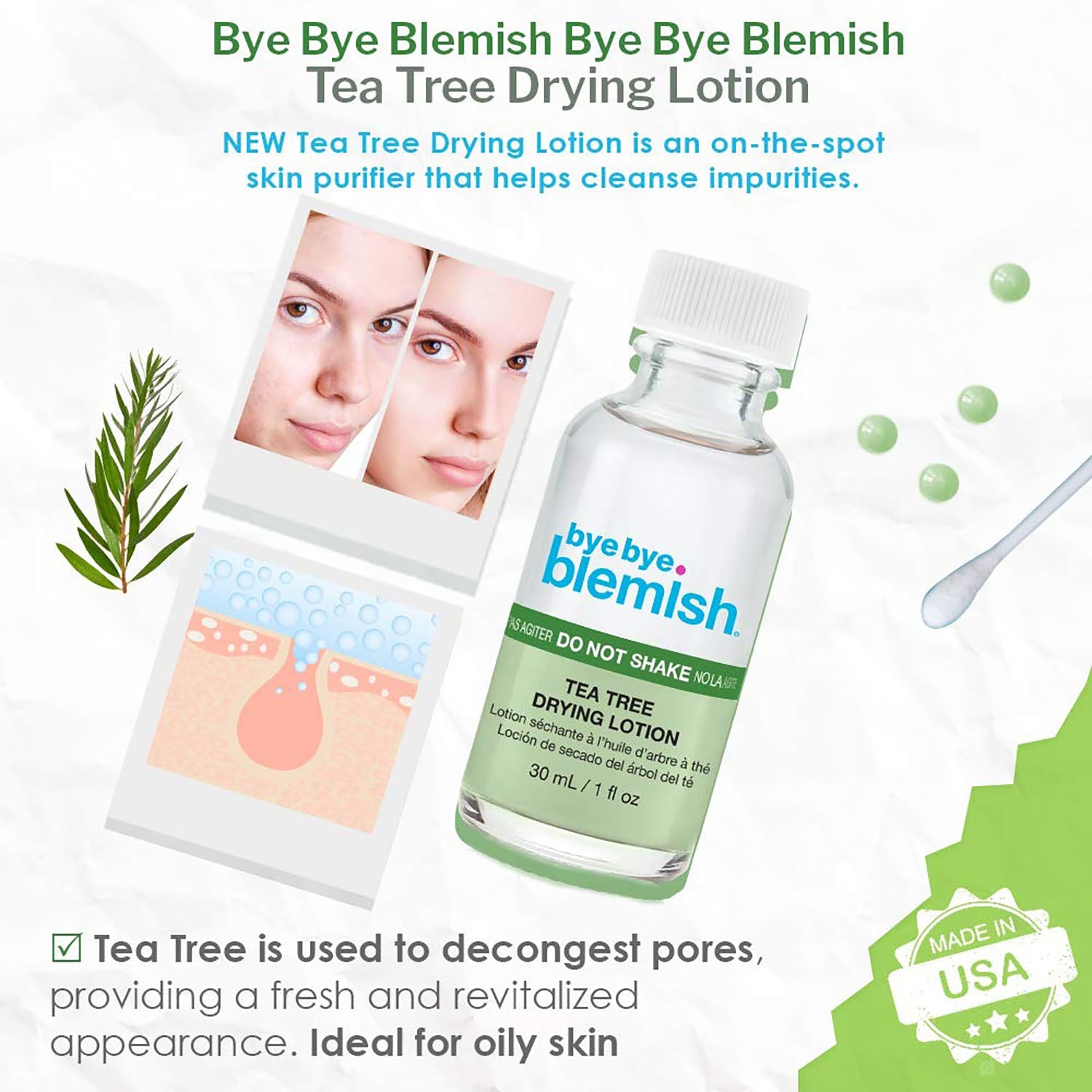ByeBye Blemish Tea Tree Drying Lotion 1 fl oz 30 ml 16402