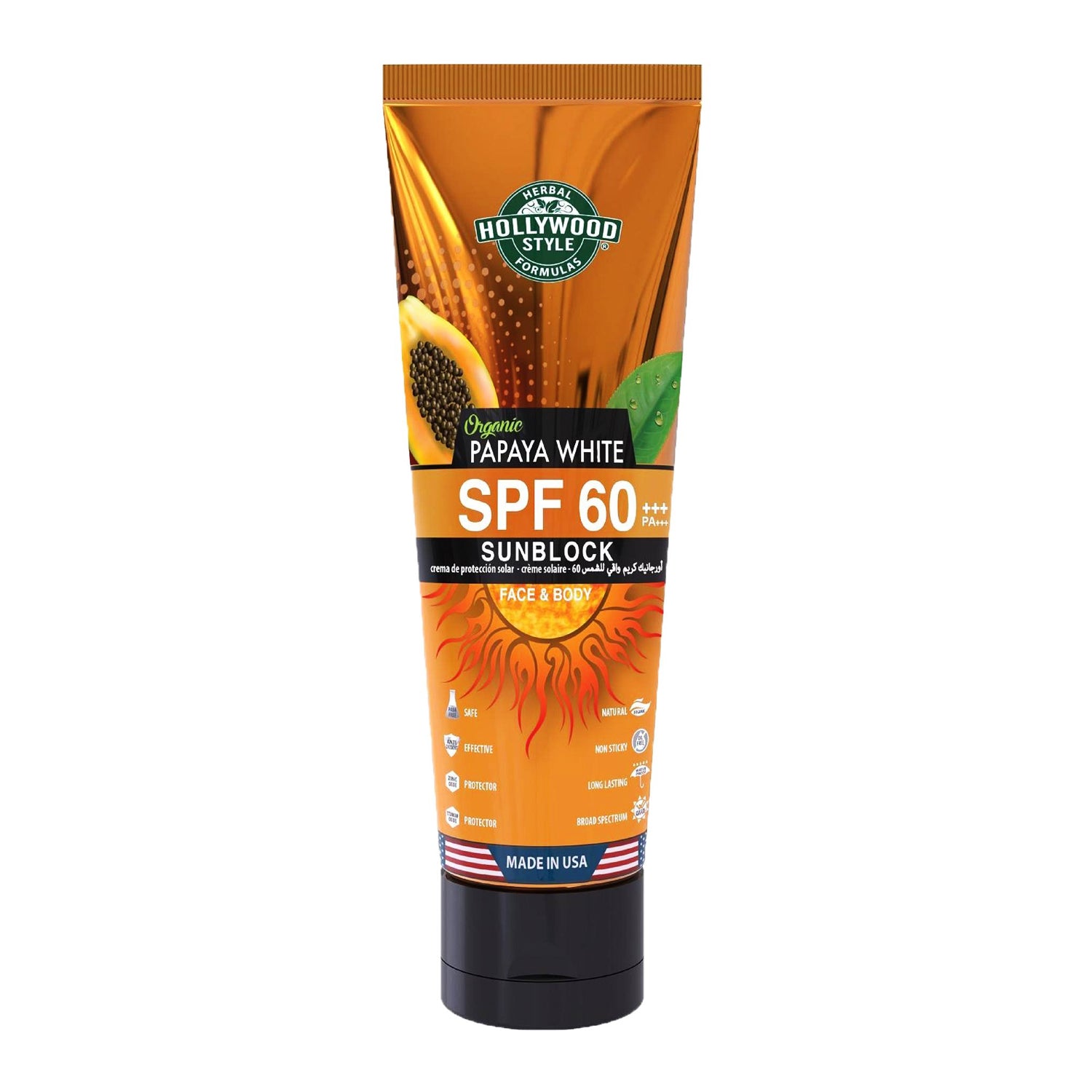 Hollywood Style Papaya White SPF-60 Sunblock 37088
