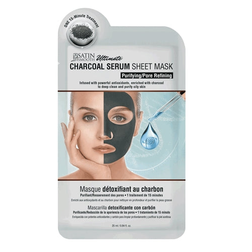 Masque en tissu au sérum de charbon de bois Satin Smooth 814076 / 37685