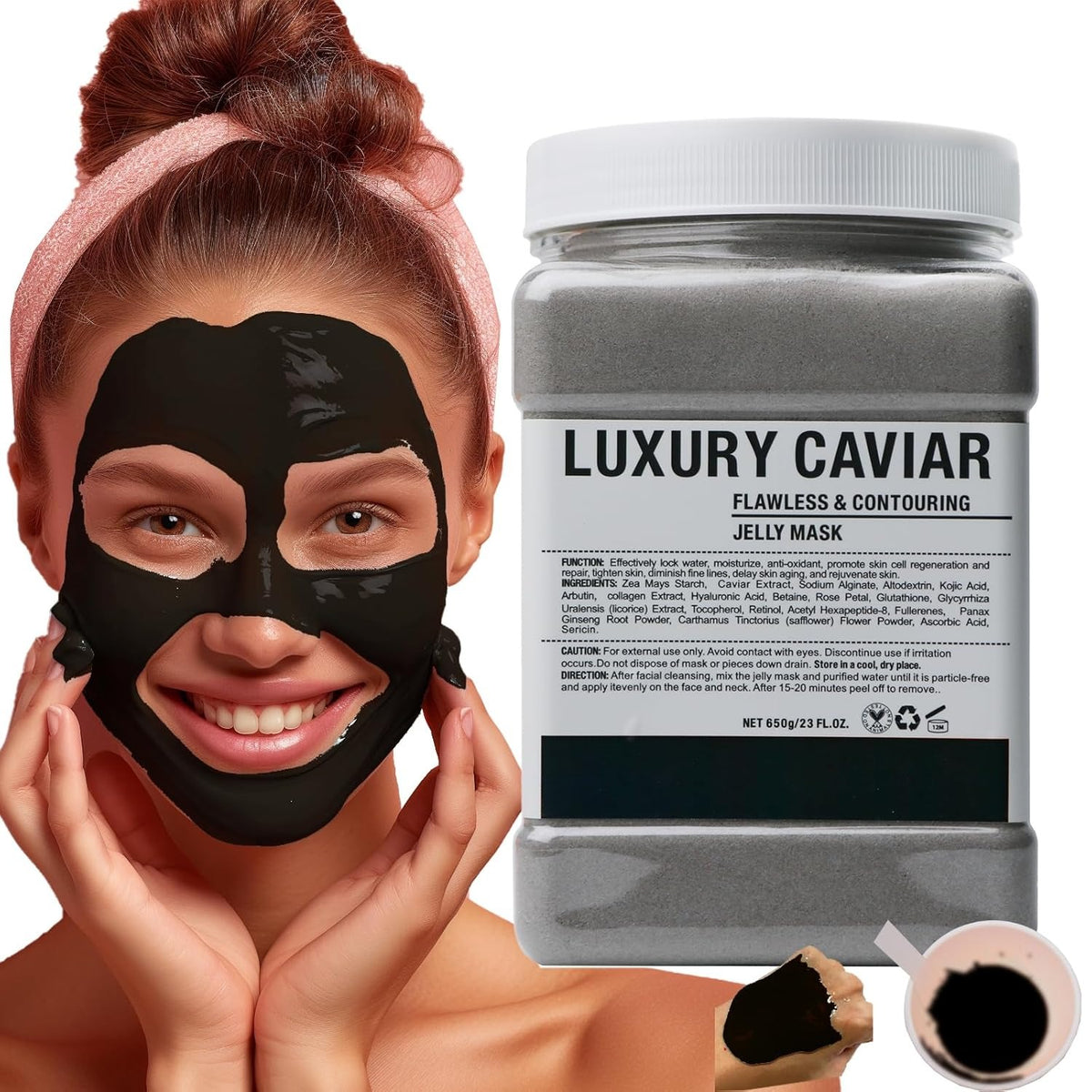 Poudre de Masque de Luxe au Caviar en Gelée 650g 09564