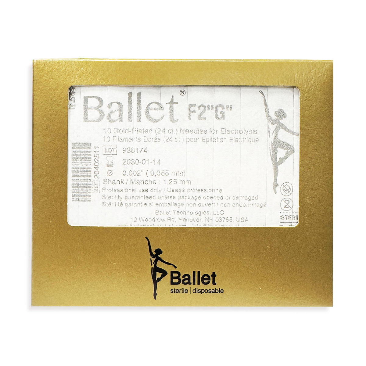 Ballet Gold Ballet Needles 50PK F2"G" 02511