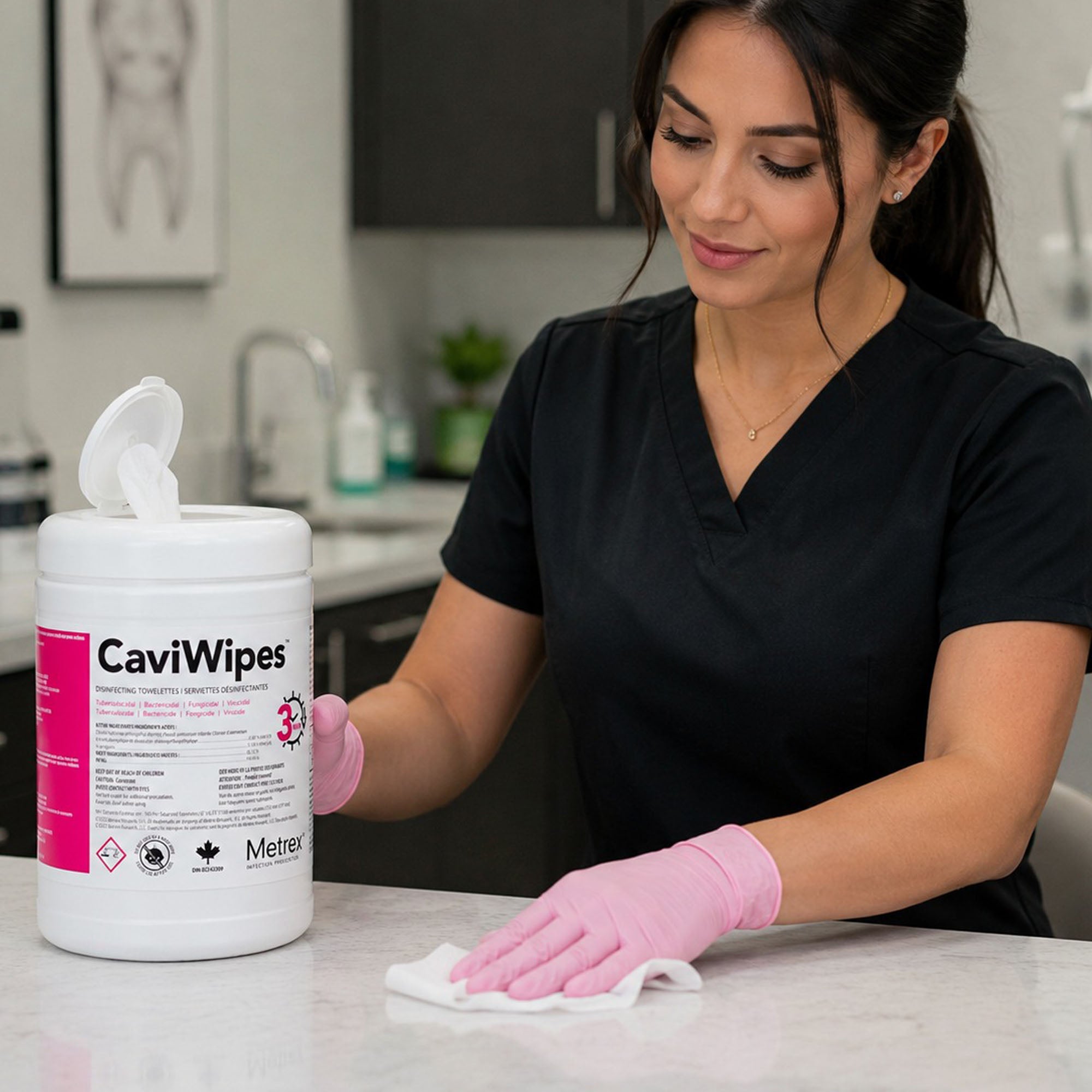 Metrex CaviWipes 160 Pre-Saturated Towelettes 6"x6.75" 1100