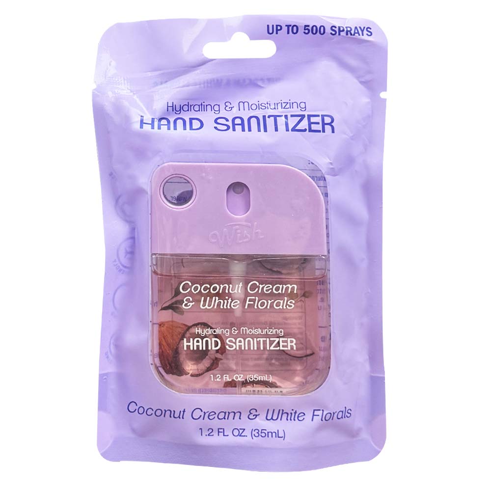 Wish Liquid Hand Sanitizer Spray 1.2oz Coconut Cream 60382