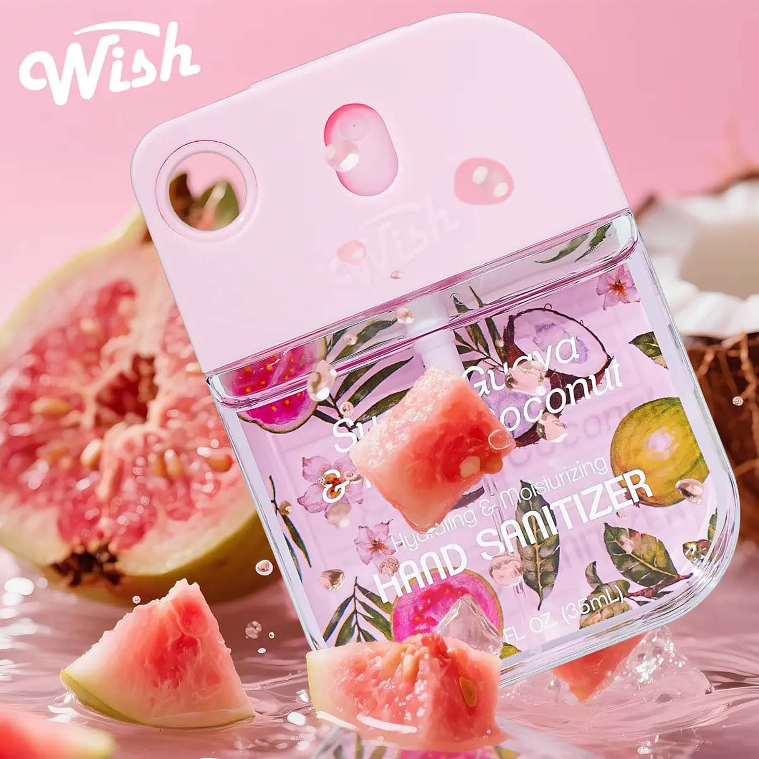 Wish Liquid Hand Sanitizer Spray Sweet Guava & Fresh Coconut