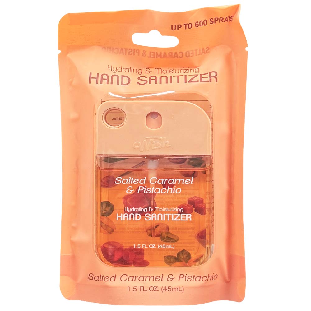 Wish Liquid Hand Sanitizer Spray 1.5oz Salted Caramel 60386