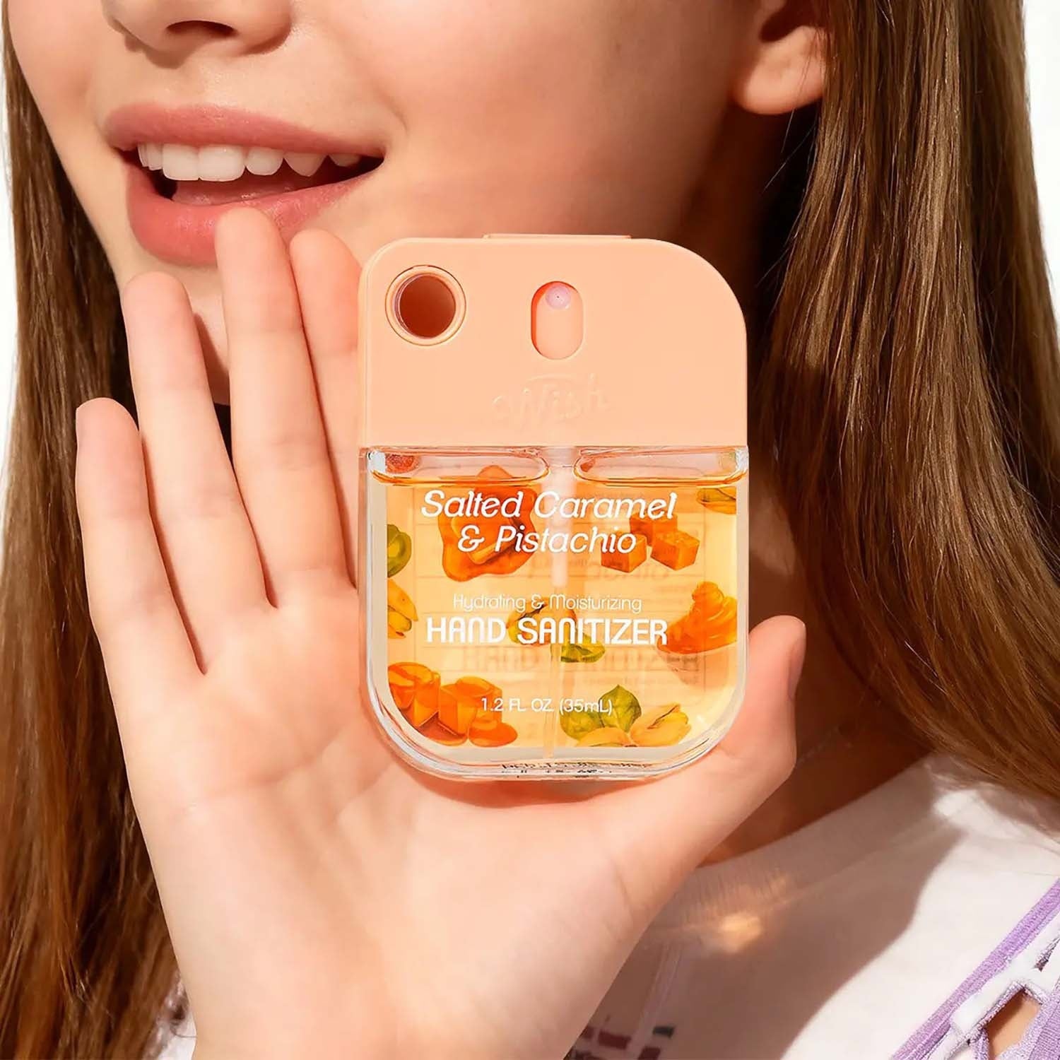 Wish Liquid Hand Sanitizer Spray 1.2oz Salted Caramel 60382