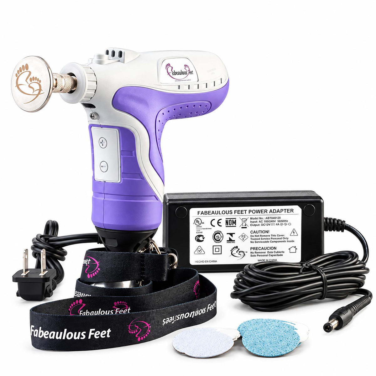 Fabeaulous Feet Système de lime électrique pour pédicure 12 V - Violet