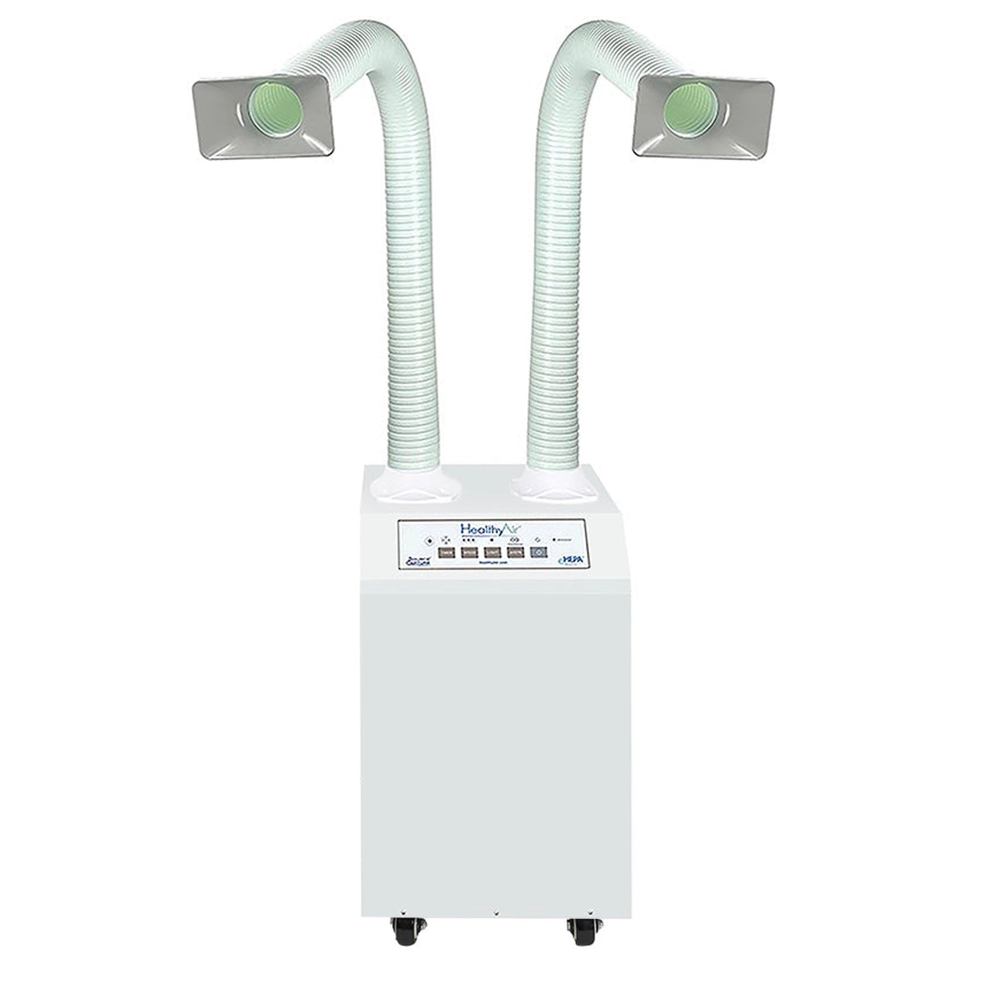 Purificateur d'air à capture à la source HealthyAir, blanc, double rectangle