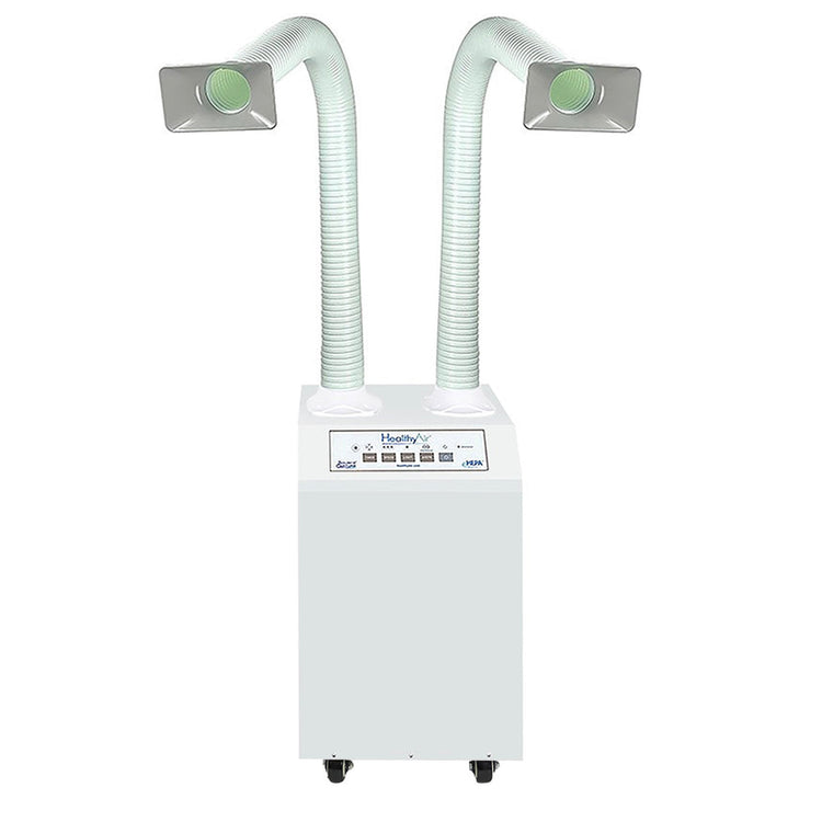 Purificateur d'air à capture à la source HealthyAir, blanc, double rectangle