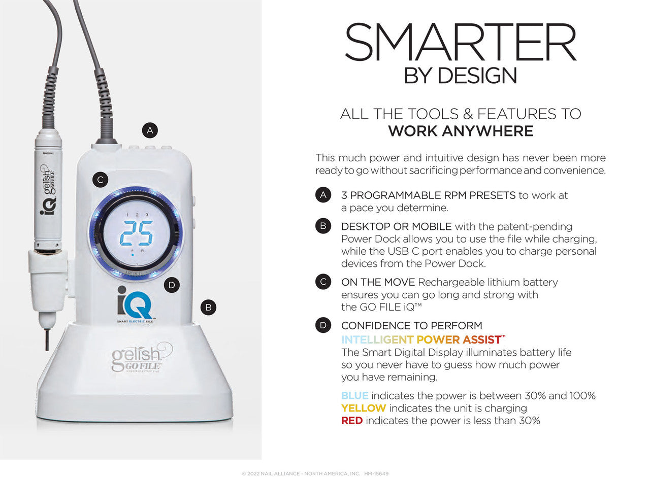 Gelish Go File IQ Smart Electric File 1168226
