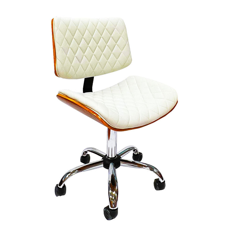 Wooden Back Diamond Chair White High Piston 6054-WHT