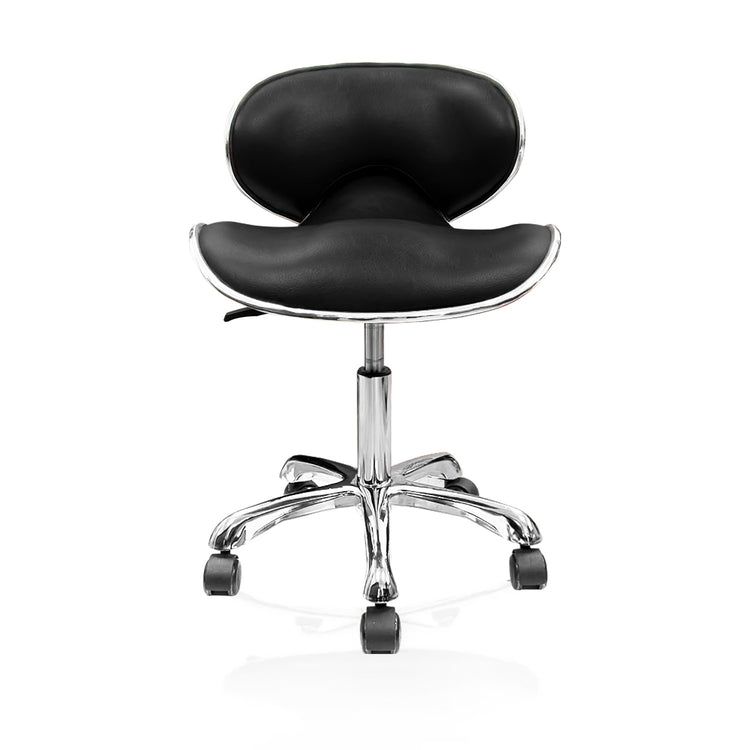 Ikonna Euro Pedi/Mani Stool Black 17" x 22.5" FBC-9MB