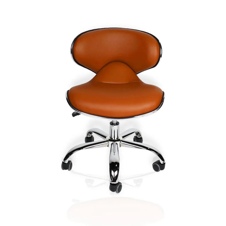 J&A Euro Pedi/Mani Stool - Bridge Red Orange High Piston