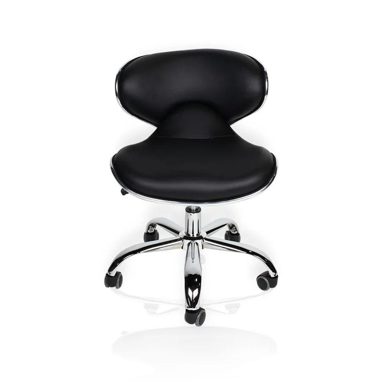 J&A Euro Pedi/Mani Stool - Black - Low Piston