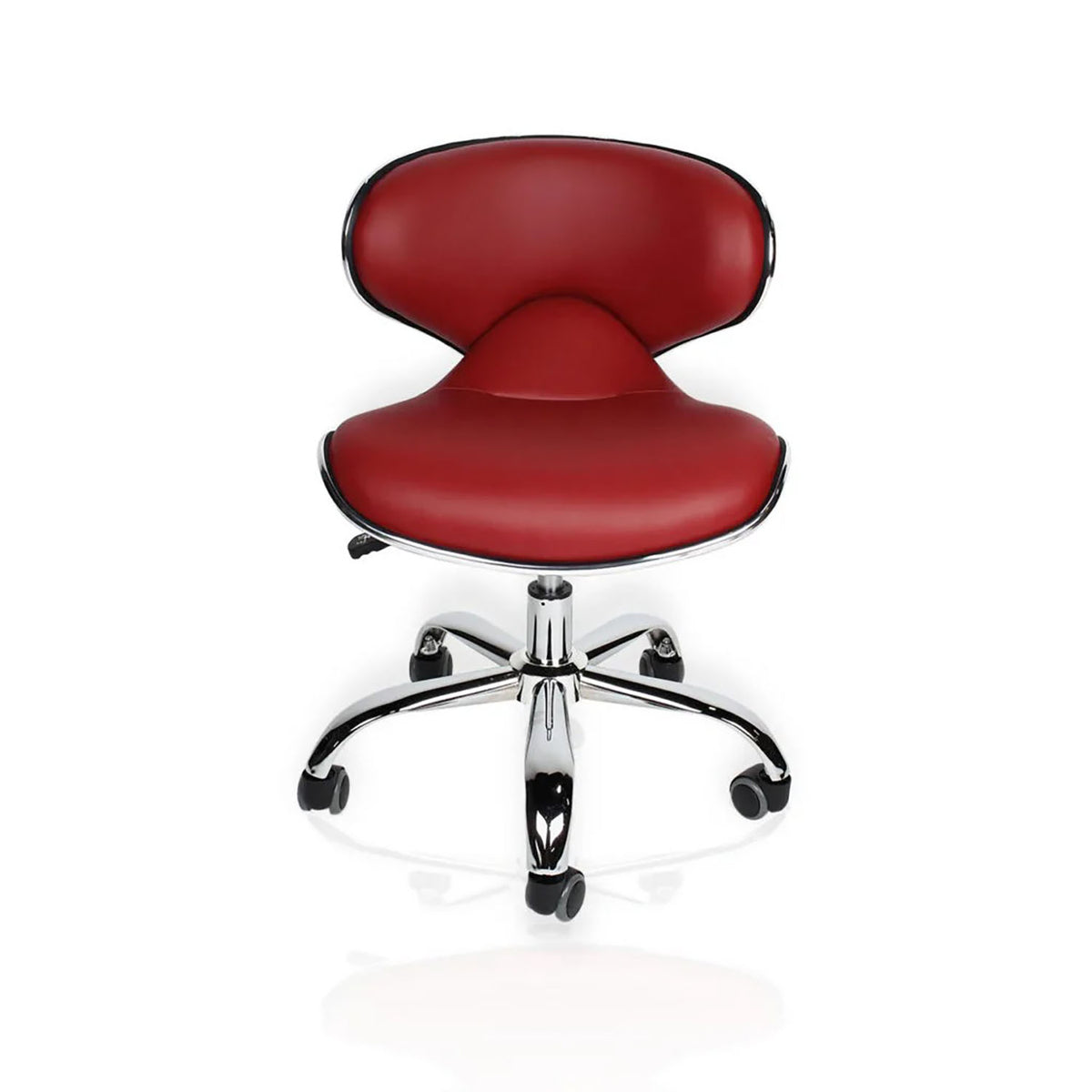 J&A Euro Pedi/Mani Stool - Terra Red - Low Piston