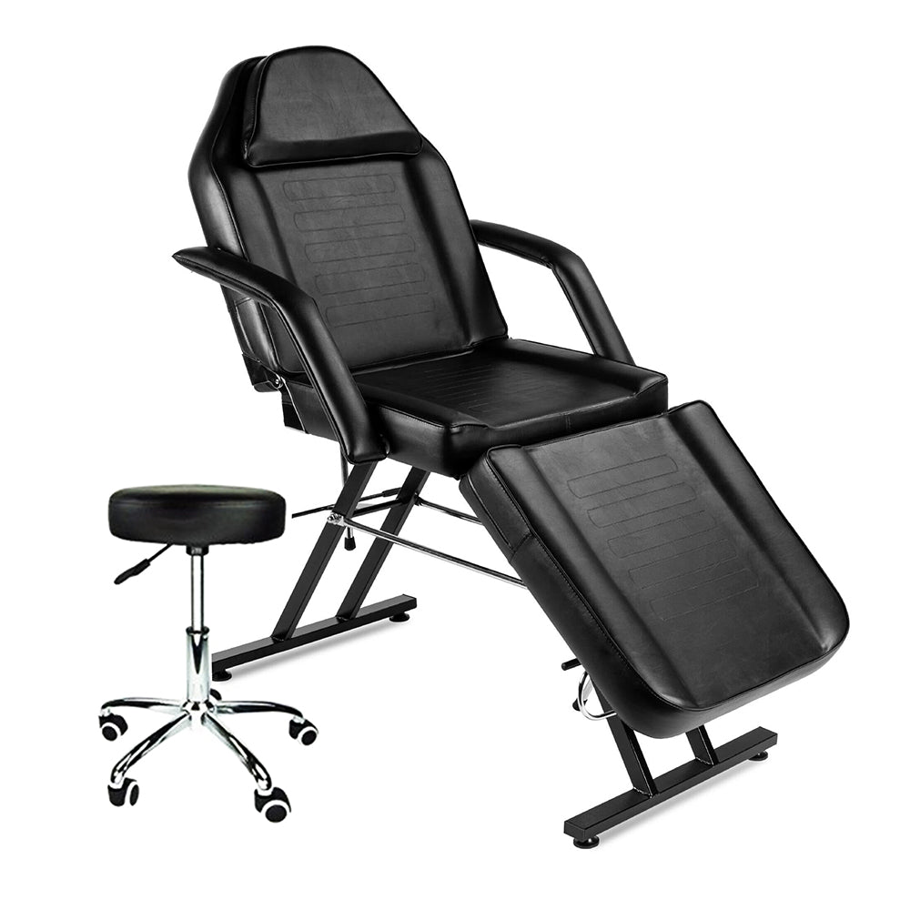 Giường Nằm Thẩm Mỹ Kèm Ghế Đẩu - Đen ZD-813