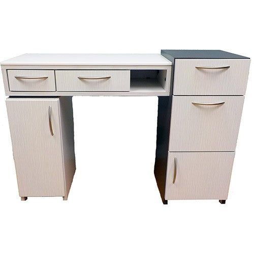 Esprimere Manicure Station 44L"x17.5W"x30H" White NS415