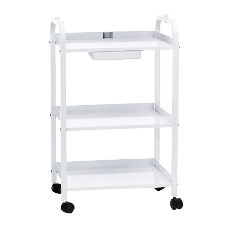 Satin Smooth Small 3-Shelf Trolley with Drawer 814109