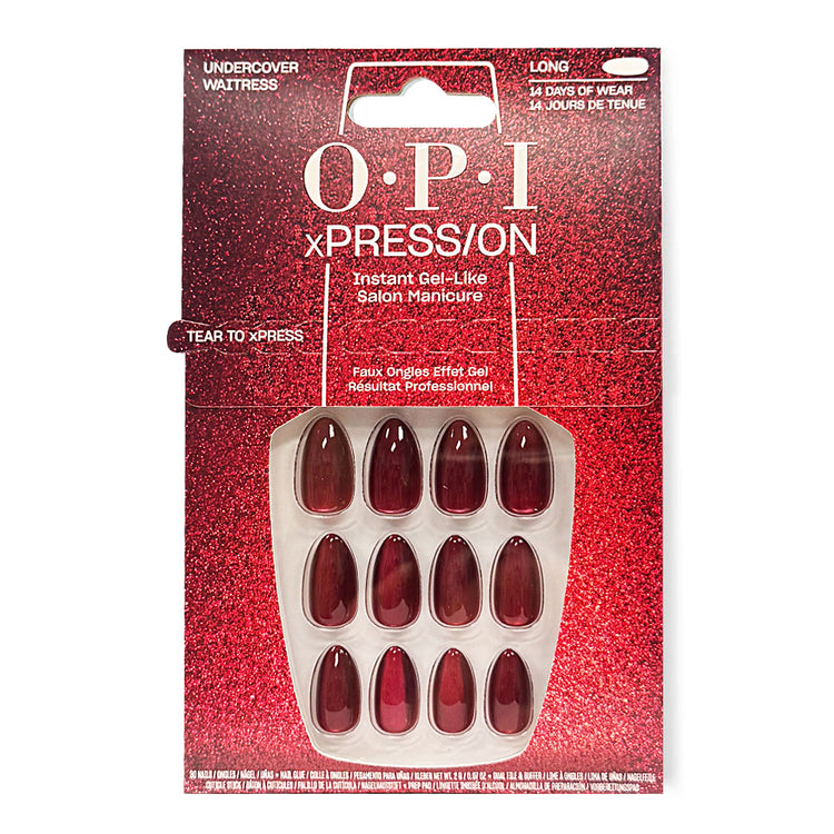 OPI xPRESS/ON Press On Nails Tips Undercover Waitress AN052L