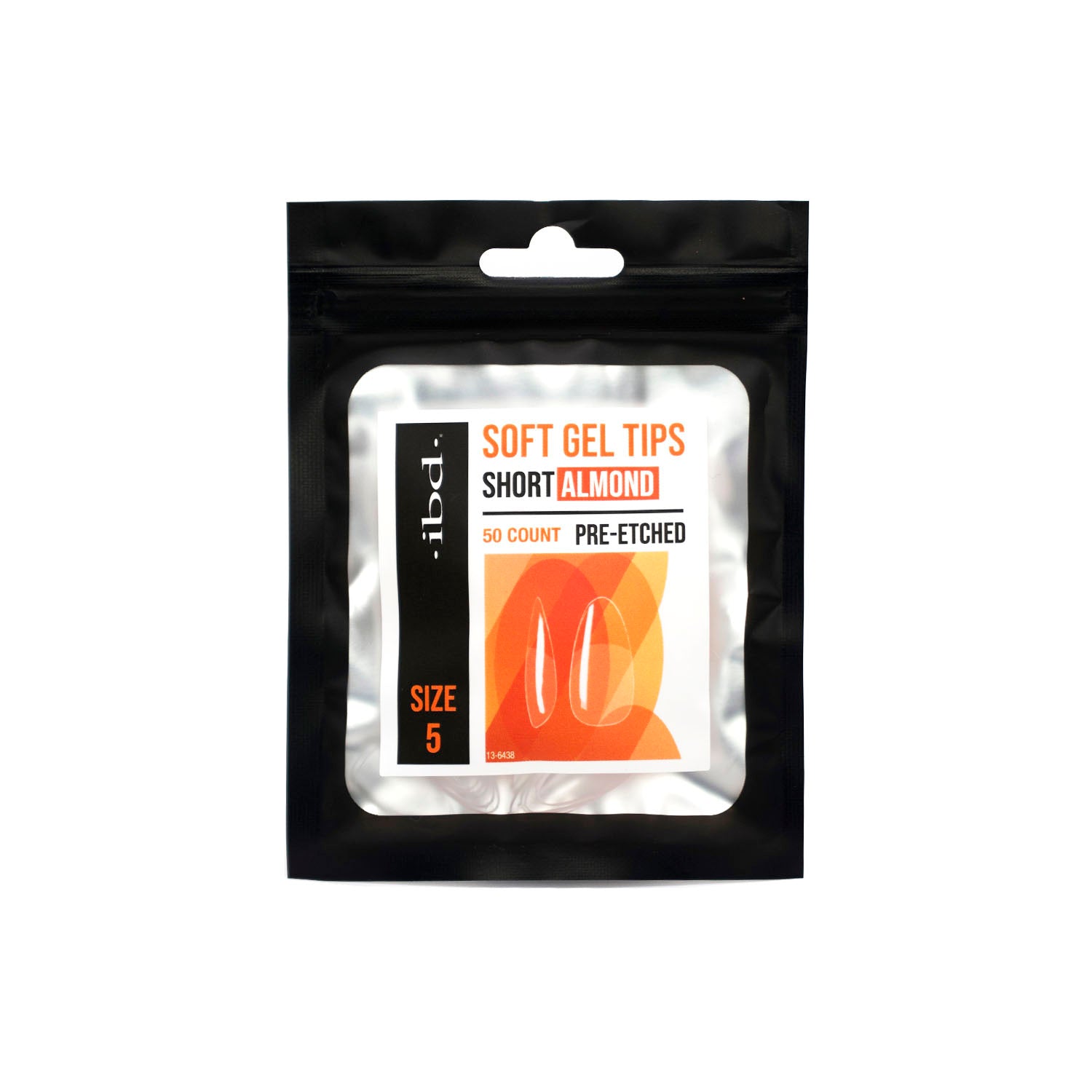 IBD Soft Gel Tips 50ct Short Almond Size 5 37453