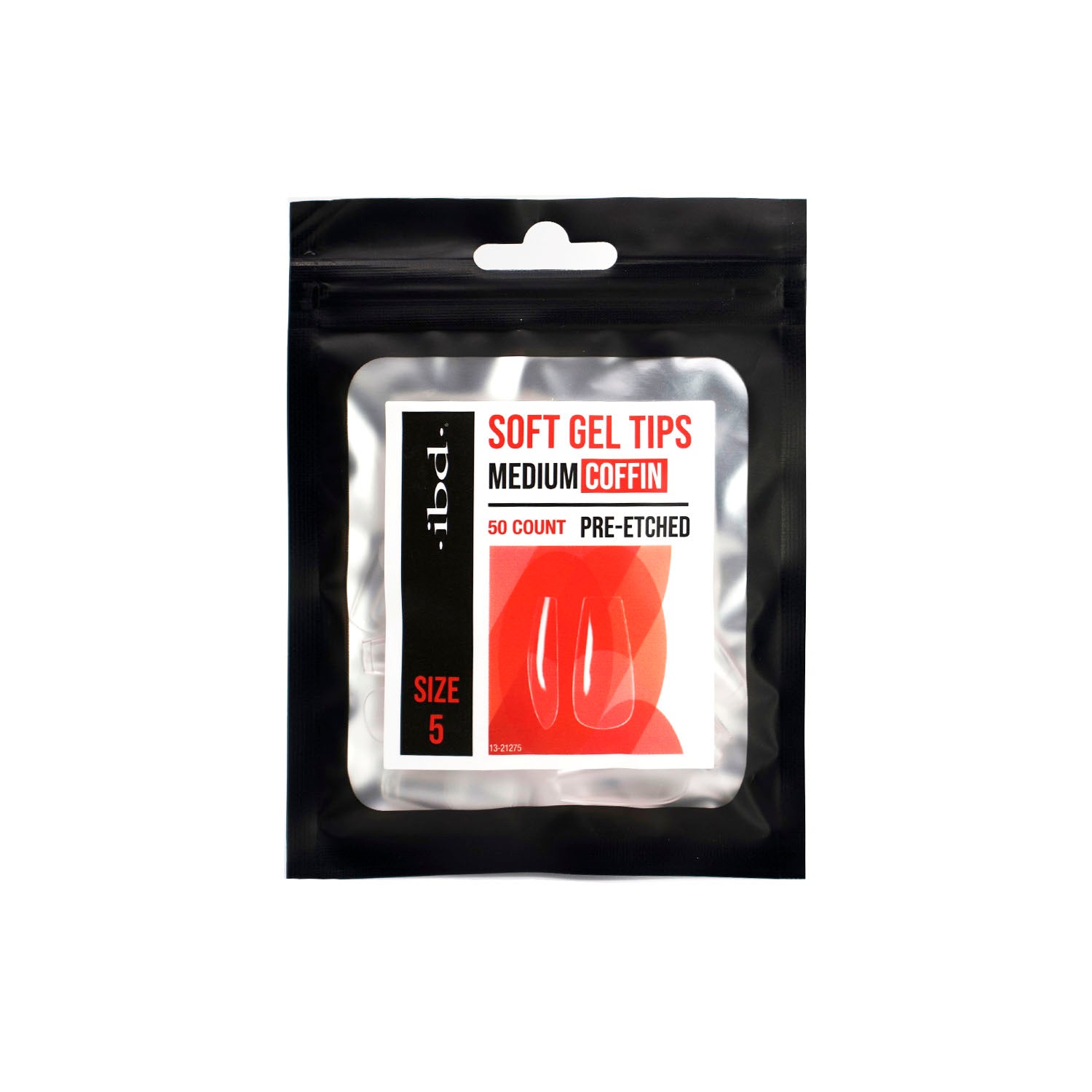 IBD Soft Gel Tips 50ct Medium Coffin Size 5 37469