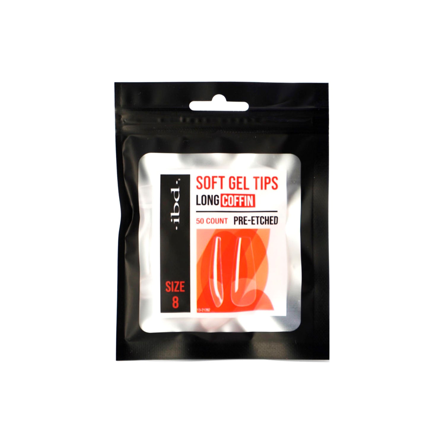 IBD Soft Gel Tips 50ct Long Coffin Size 8 37476