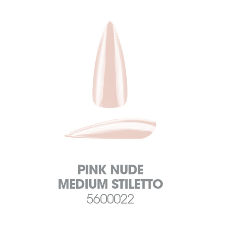 Entity Soft Gel Tips Medium Stiletto 360CT Pink 5600022