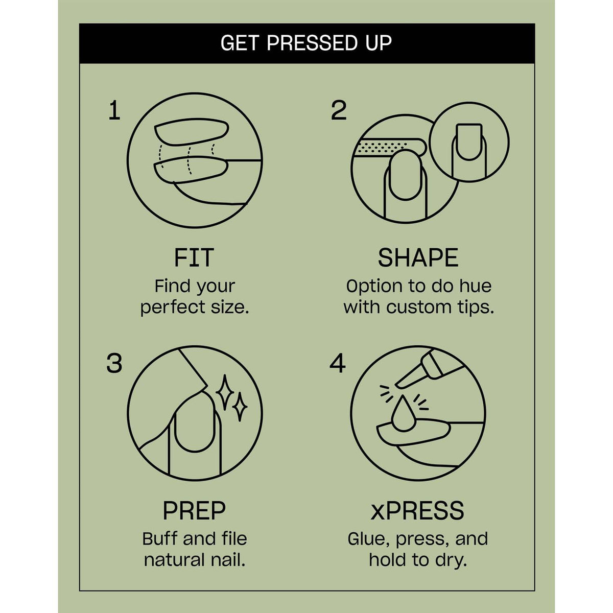 OPI xPRESS/ON Press on Glaze it ‘Til You Make It AN066S