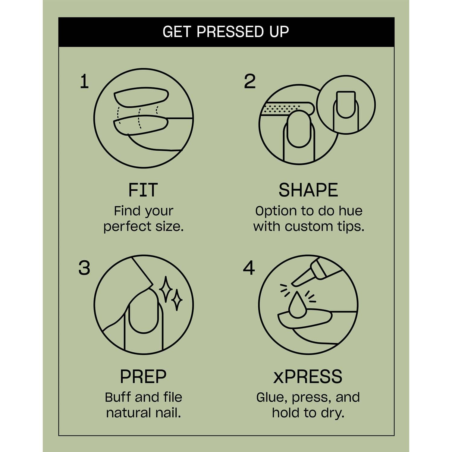OPI xPRESS/ON Press on Glaze it ‘Til You Make It AN066S