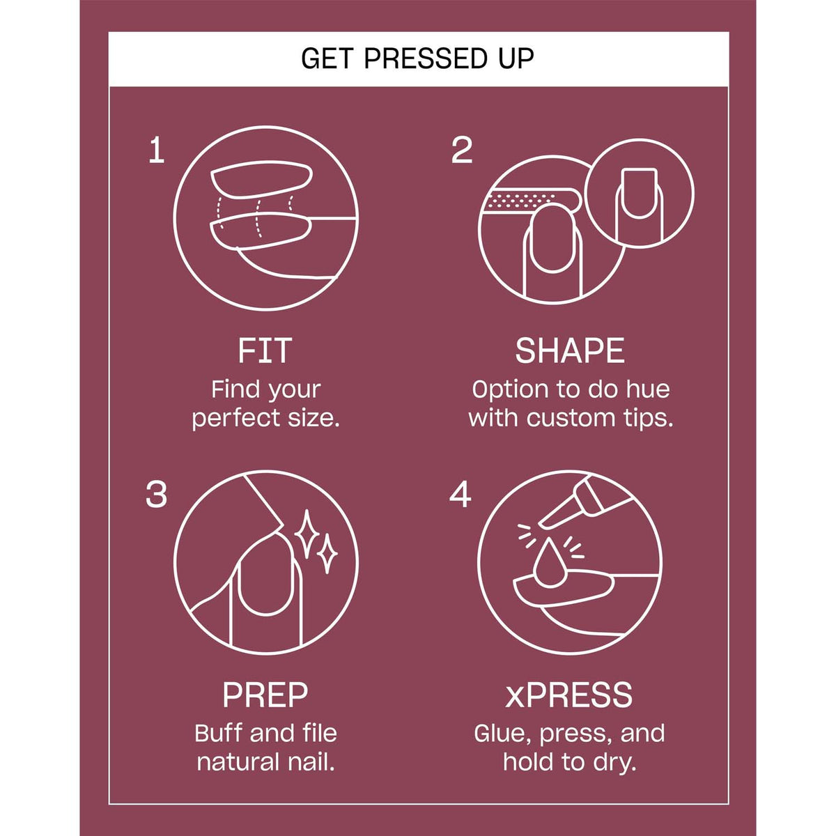 OPI xPRESS/ON Press on Nails Tips Cranberry Cosmo AN071S