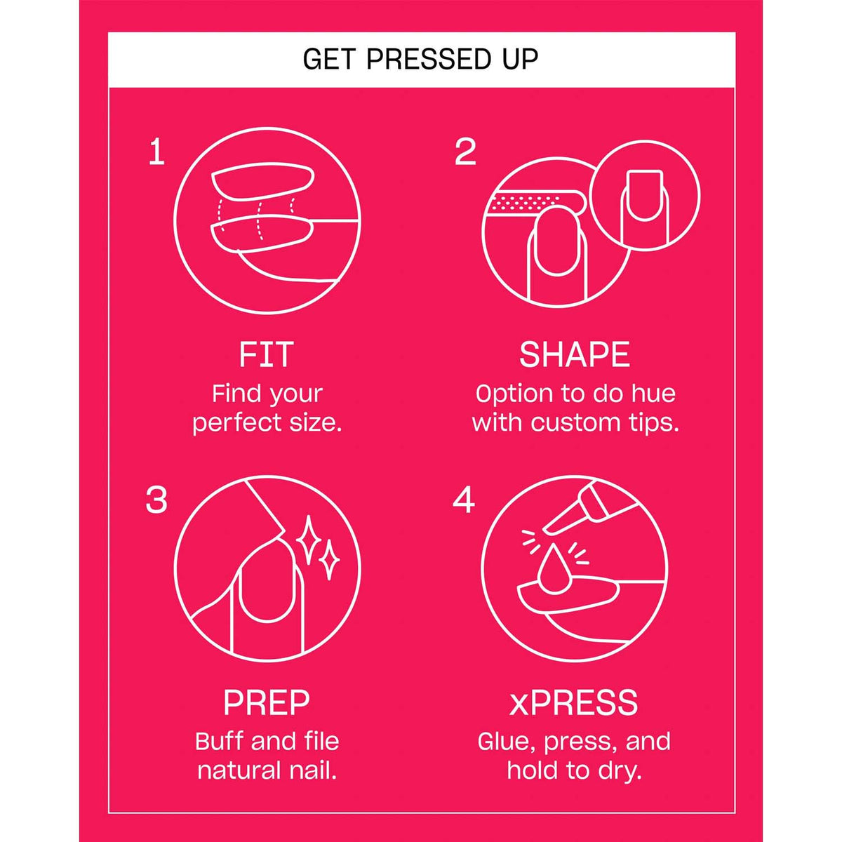 OPI xPRESS/ON Press on Nails Tips Pompeii Pink ANS067S