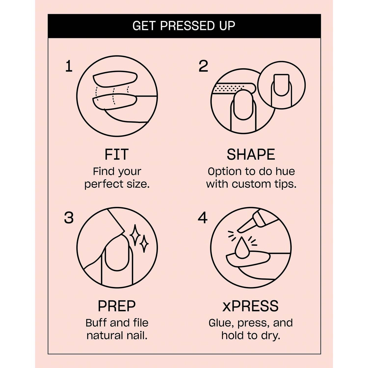OPI xPRESS/ON Press on Nails Tips Linen the Dream AN068S