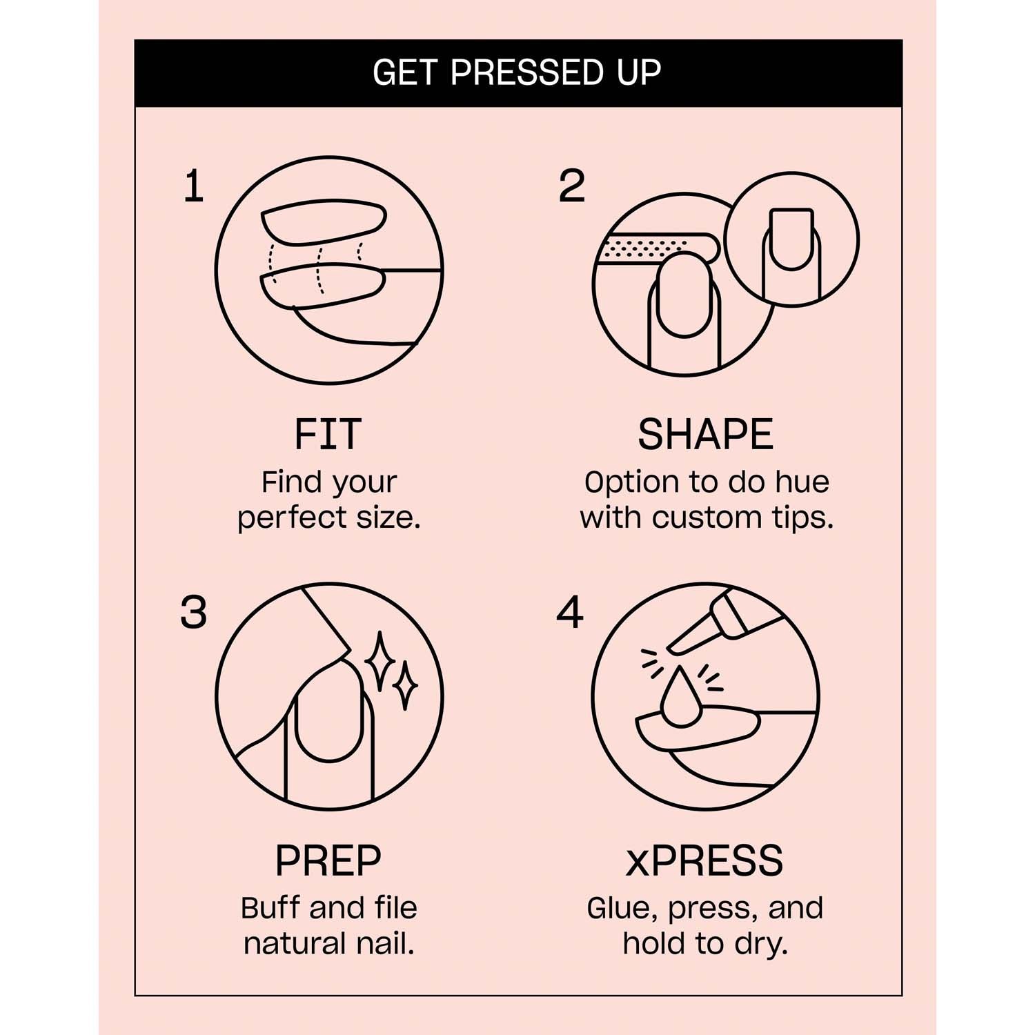 OPI xPRESS/ON Press on Nails Tips Linen the Dream AN068S