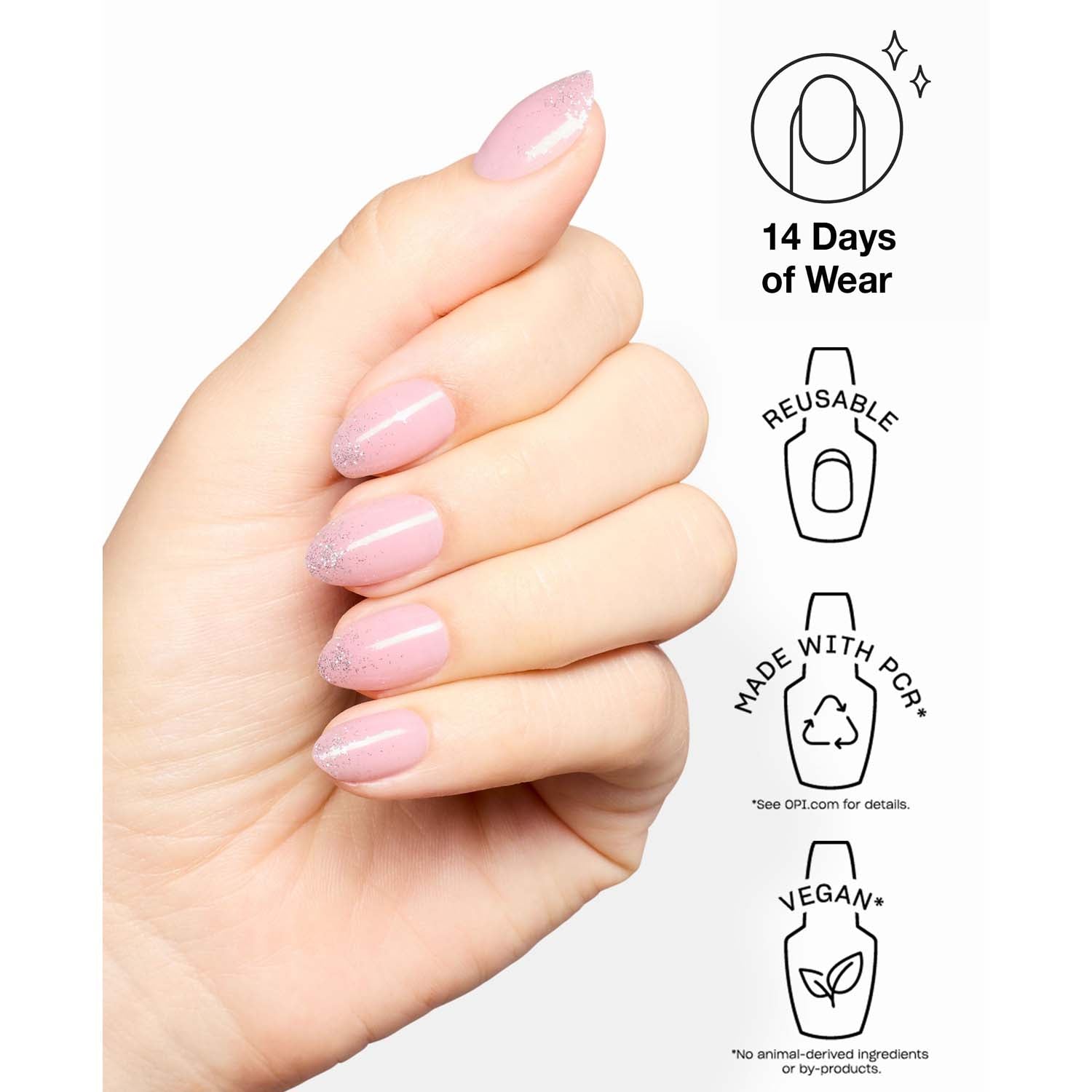 OPI xPRESS/ON Press on Nails Tips Let’s Get Glitter AN063S