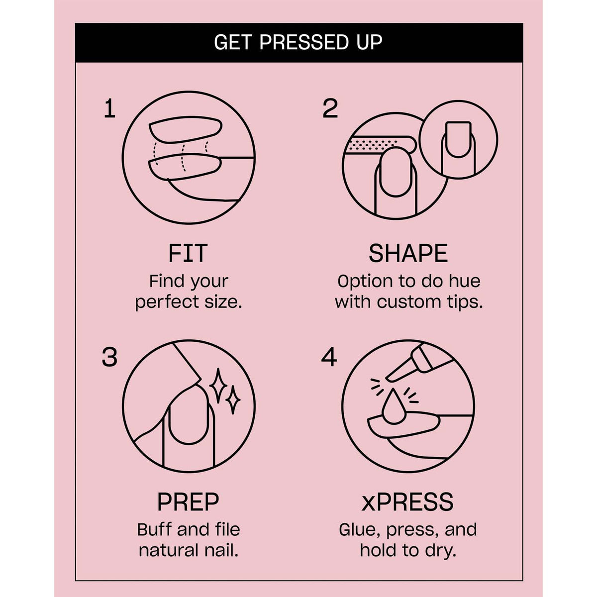 OPI xPRESS/ON Press on Nails Tips Glaze for Daze AN064S