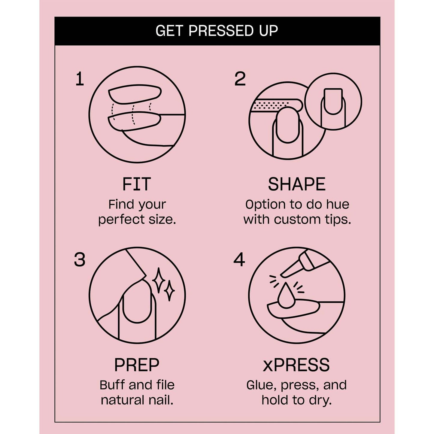 OPI xPRESS/ON Press on Nails Tips Glaze for Daze AN064S